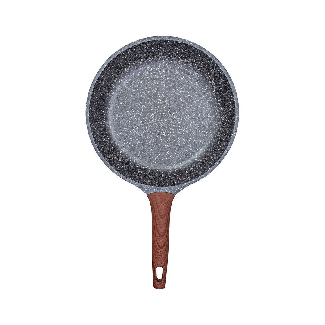Τηγάνι Αντιολισθητικό Αλουμινίου Με Τριπλή Αντικολλητική Επιφάνεια & Εργονομική Λαβή Ανθρακί Estia 28cm