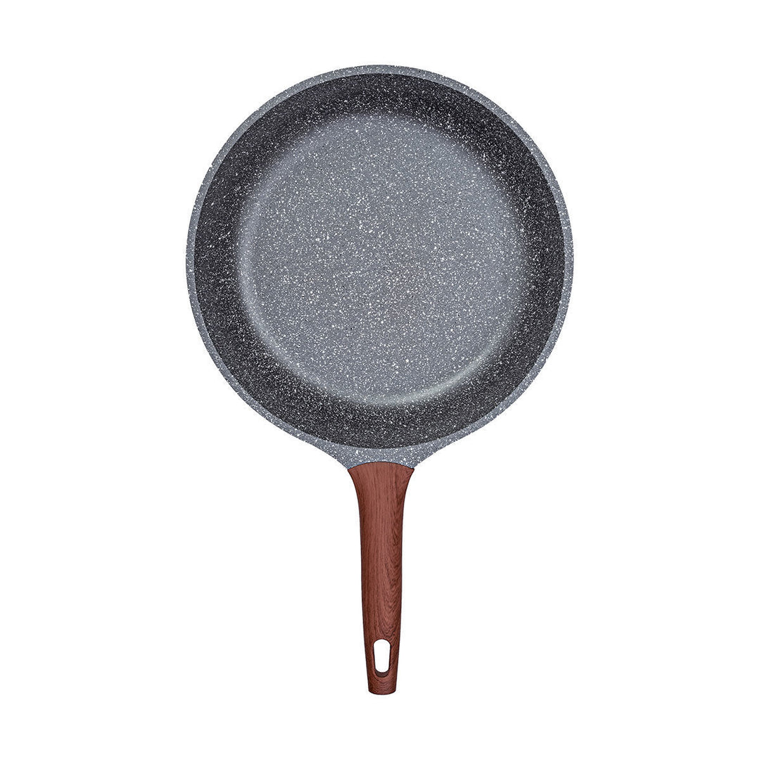 Τηγάνι Αντιολισθητικό Αλουμινίου Με Τριπλή Αντικολλητική Επιφάνεια & Εργονομική Λαβή Ανθρακί Estia 30cm