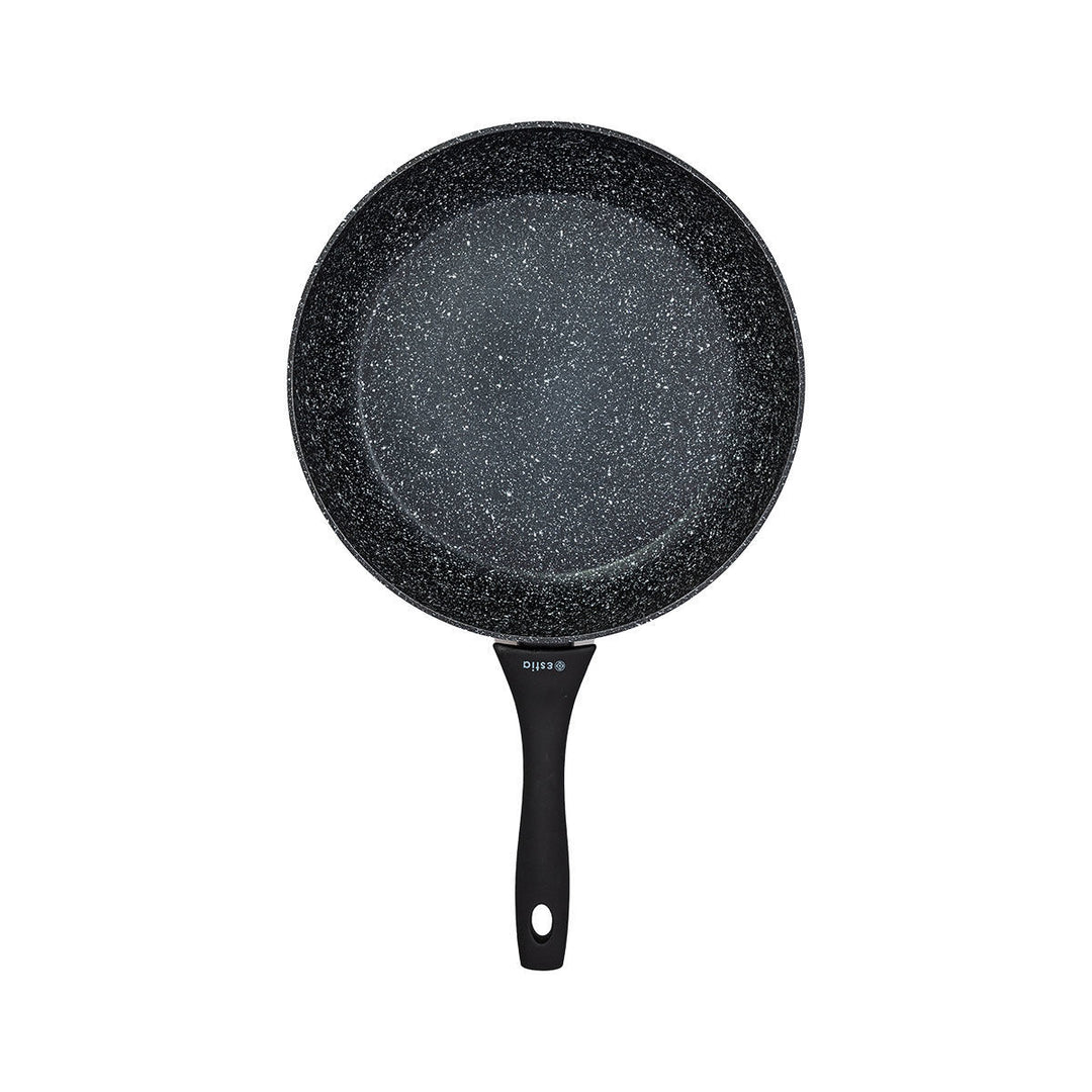 Τηγάνι Αντικολλητικό Αλουμινίου Μαύρο Με Τριπλή Αντικολλητική Επίστρωση & Εργονομική Λαβή Estia 20cm