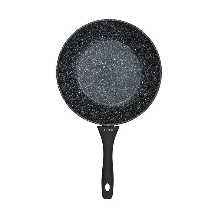 Αντικολλητικό Γουόκ-Τηγάνι Ανθρακί Με Τριπλή Αντικολλητική Επίστρωση & Ξύλινη Εργολαβική Λαβή Estia 28cm