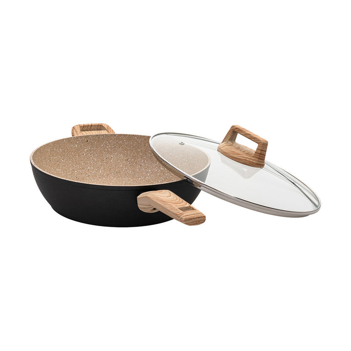 Ημίχυτρα Αντικολλητική Πρεσσαριστού Αλουμινίου 4lt/28cm Earth Estia