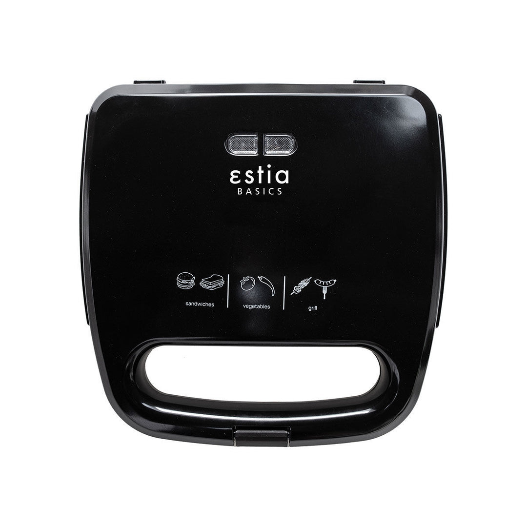 Τοστιέρα Black Plus 2 Θέσεων 750W Μαύρη Estia