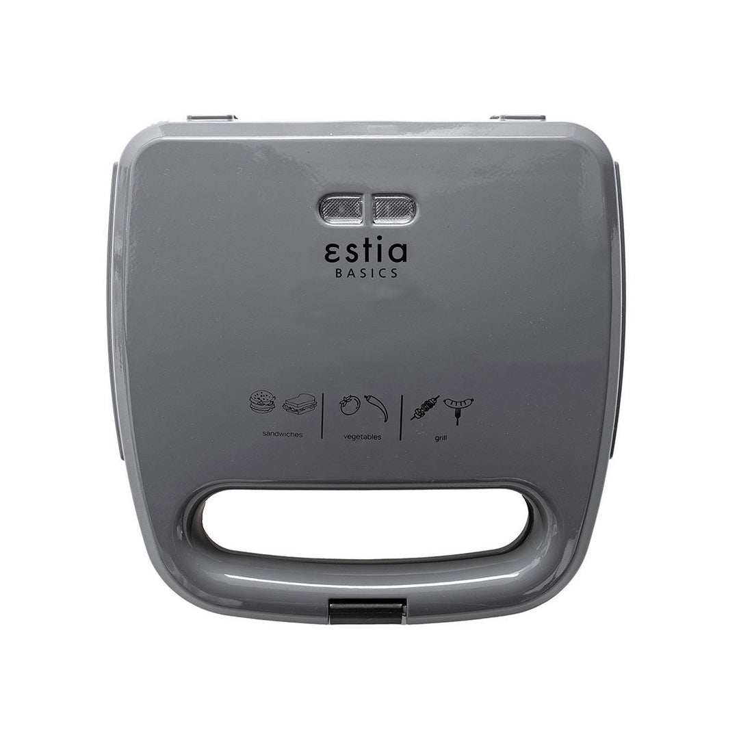 Τοστιέρα Aroma Grey 2 Θέσεων 750W Γκρι Estia