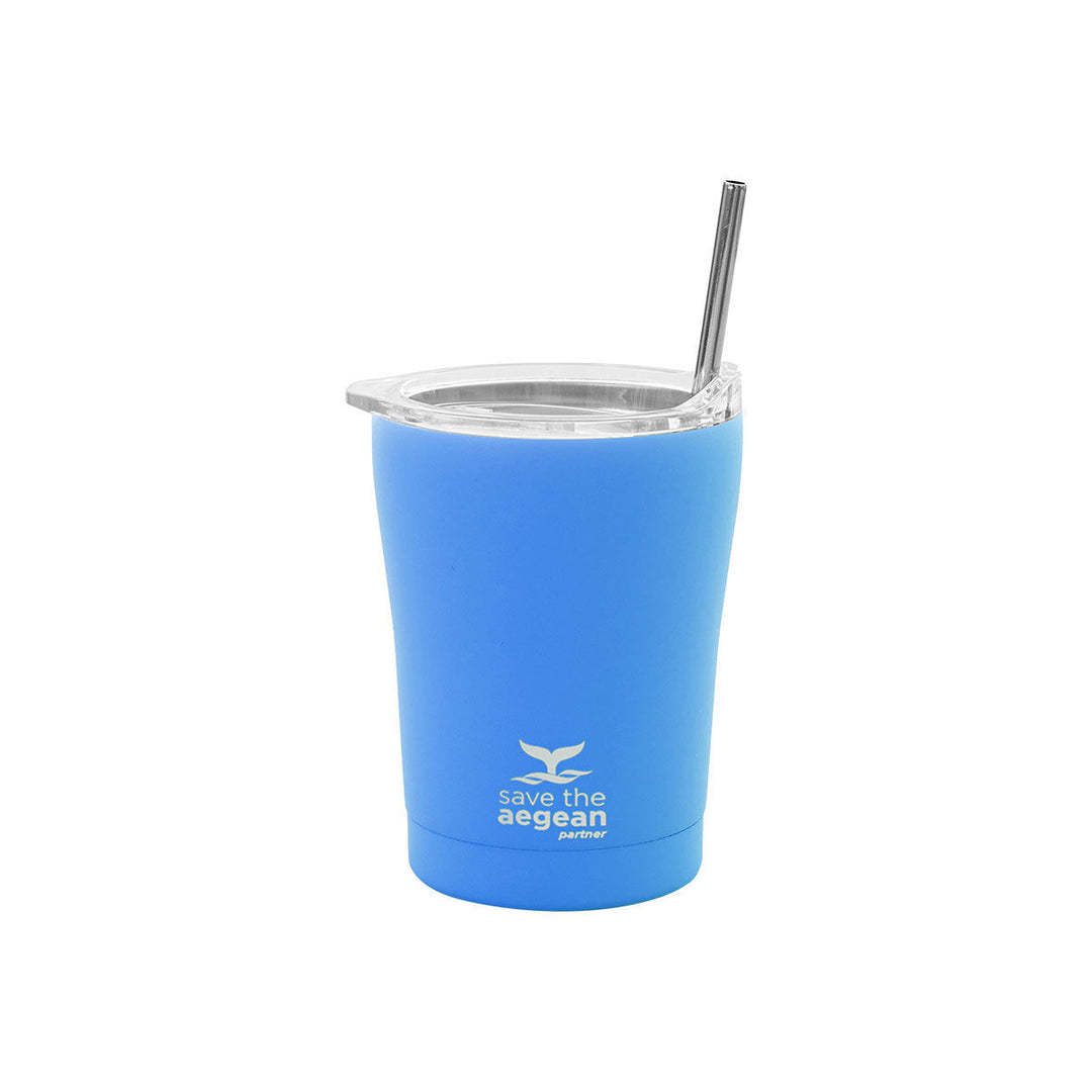 Estia Ποτήρι Θερμός  Save The Aegean 350ml Μπλε Olympic Blue Coffee Mug