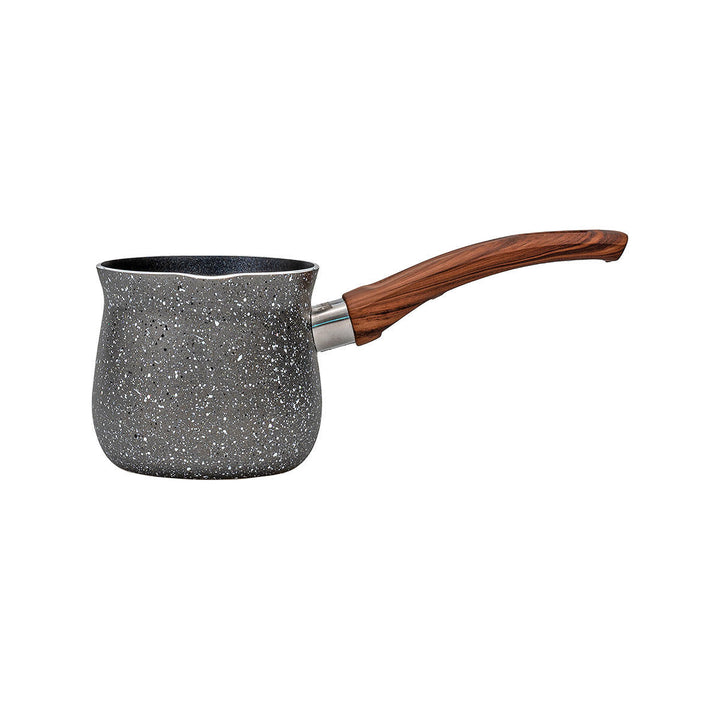 Μπρίκι Αντικολλητικό Αλουμινίου Ανθρακί Με Ξύλινη Αντιθερμική Λαβή Estia 430ml