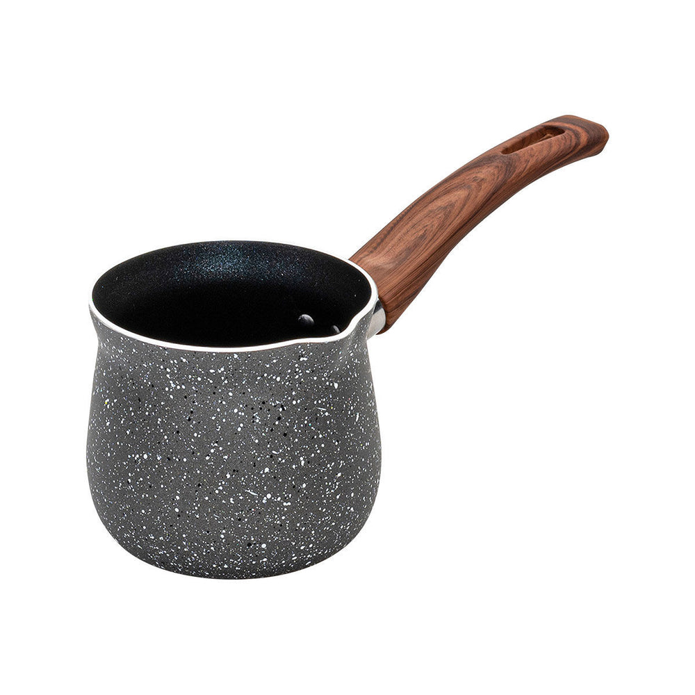 Μπρίκι Αντικολλητικό Αλουμινίου Ανθρακί Με Ξύλινη Αντιθερμική Λαβή Estia 430ml