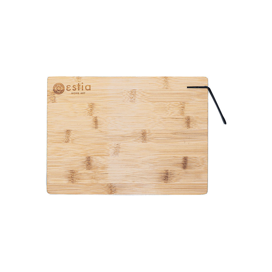 Ξύλο Κοπής Με Λουράκι Κρέμασης Bamboo Essentials Estia 27x20cm