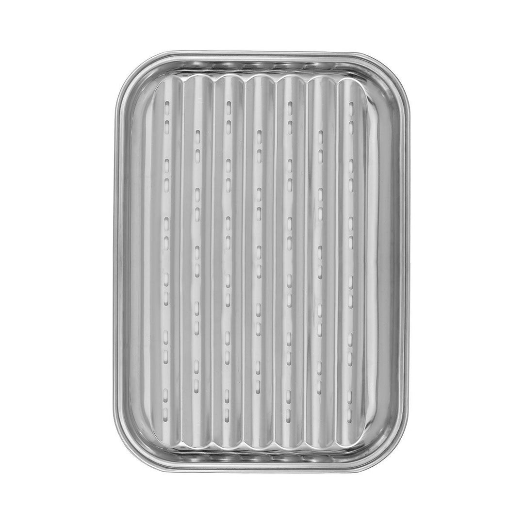 Δίσκος Ψησίματος Barbeque Ανοξείδωτος 34X24cm Estia