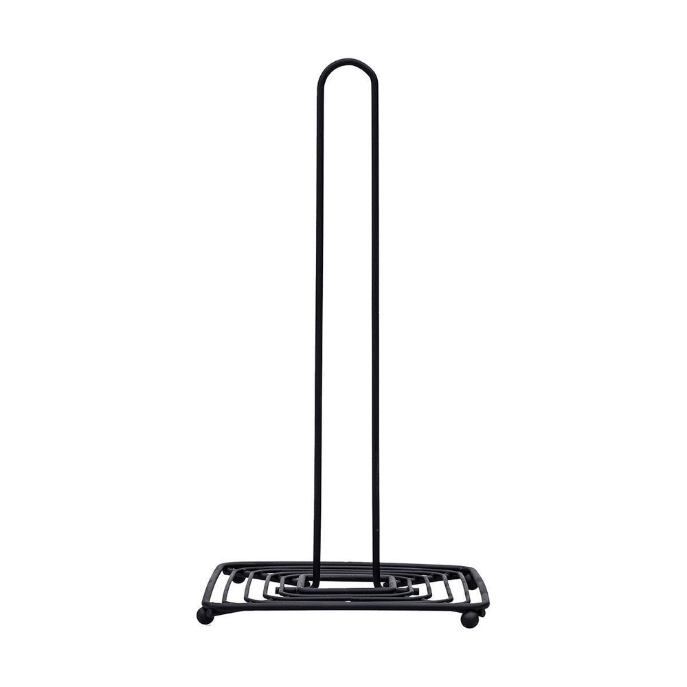 Βάση Για Ρολό Κουζίνας Metal Black Μεταλλική 30X155cm Μαύρη Estia