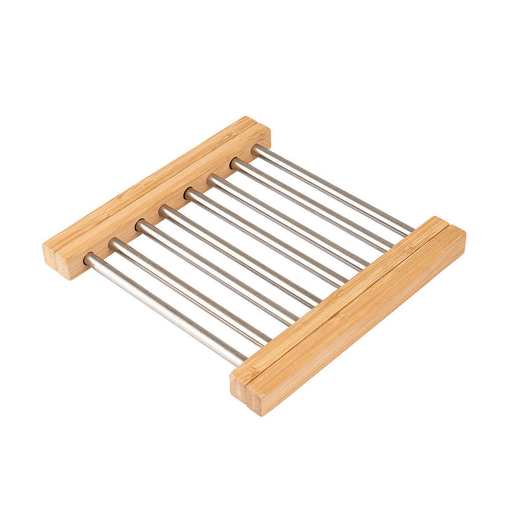 Βάση Μαγειρικού Σκεύους Πτυσσόμενη Με Ανοξείδωτο Ατσάλι Bamboo Essentials Estia