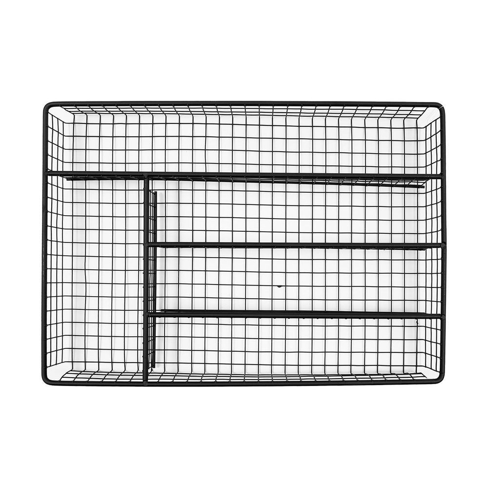 Θήκη Συρταριού Metal Black Μεταλλική 36X26cm Μαύρη Estia