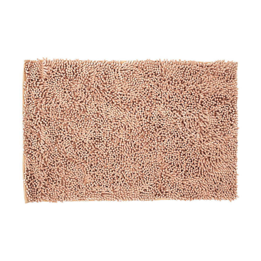 Πατάκι Μπάνιου Αντιολισθητικό Μπεζ 80x50cm Velvet Estia