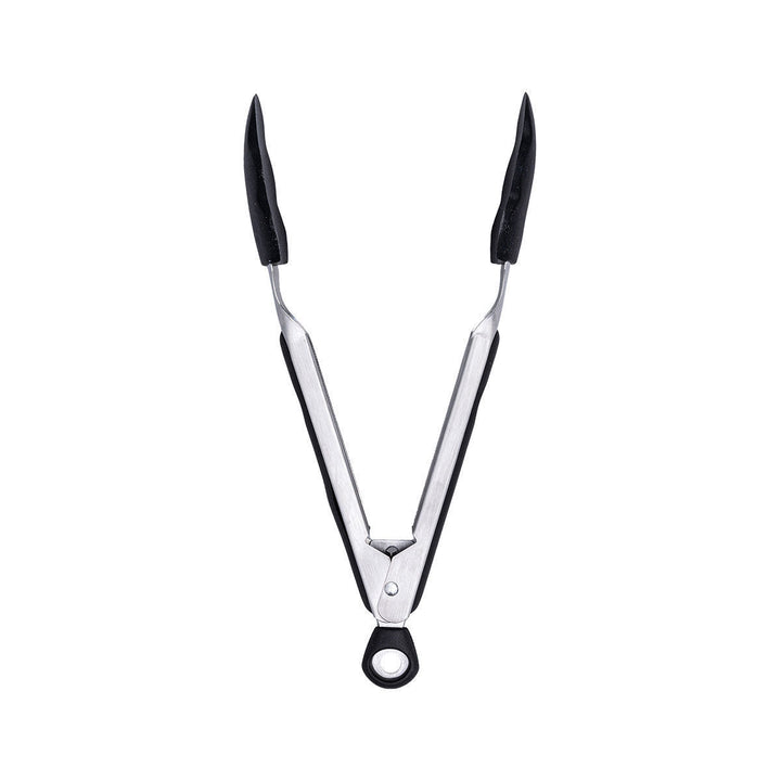 Τσιμπίδα κουζίνας Ανοξείδωτη Με Λαβή Σιλικόνης Μαύρη 27cm Estia