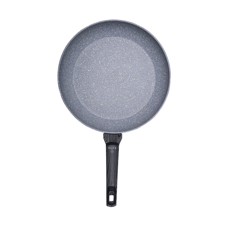Τηγάνι Αντικολλητικό Αλουμινίου Γκρι Με Τριπλή Κεραμική Επίστρωση & Εργονομική Λαβή Estia 30cm