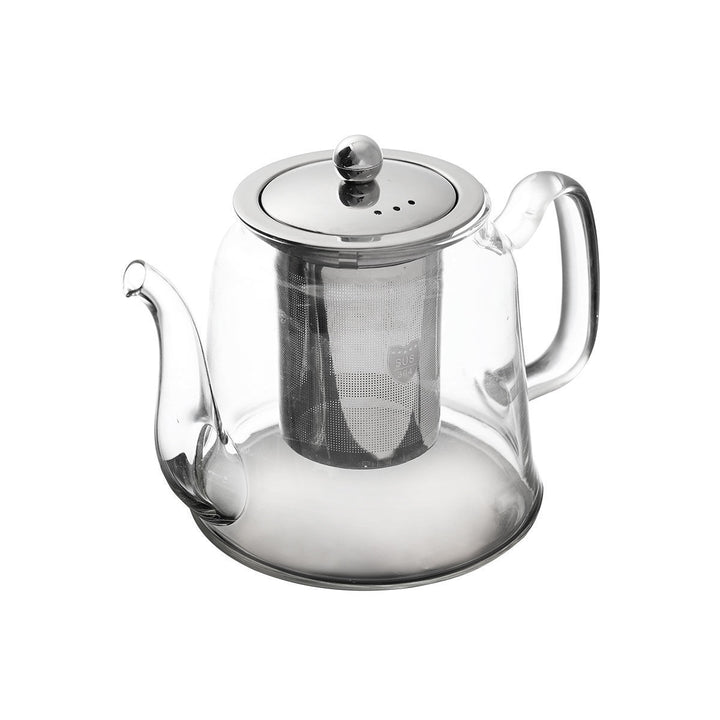 Τσαγιέρα Estia 1000ml από ψηλά, με μεταλλικό καπάκι και φίλτρο, σε ουδέτερο φόντο.