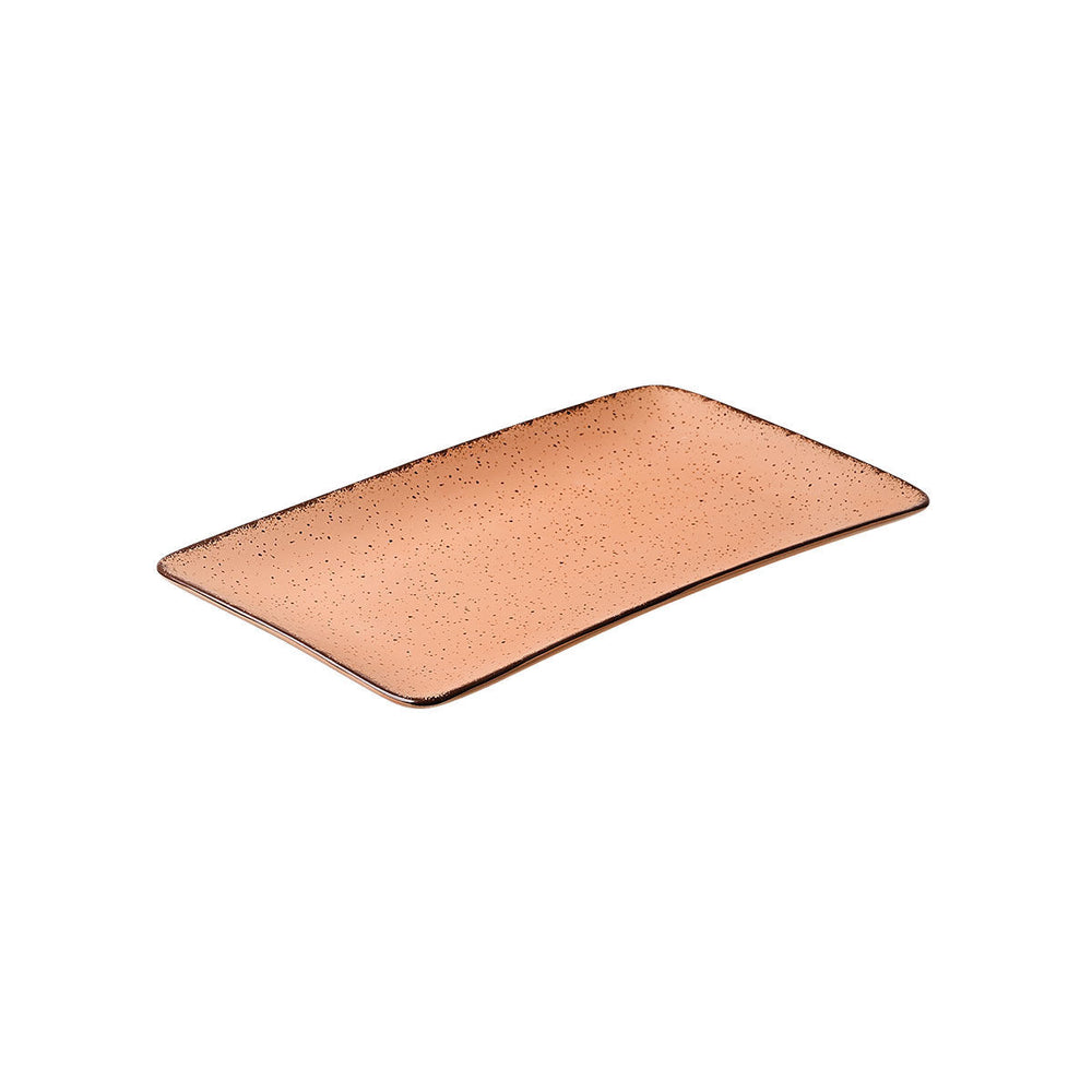 Πιατέλα Ορθογώνια Terra Πορσελάνινη 31x21cm Salmon Estia