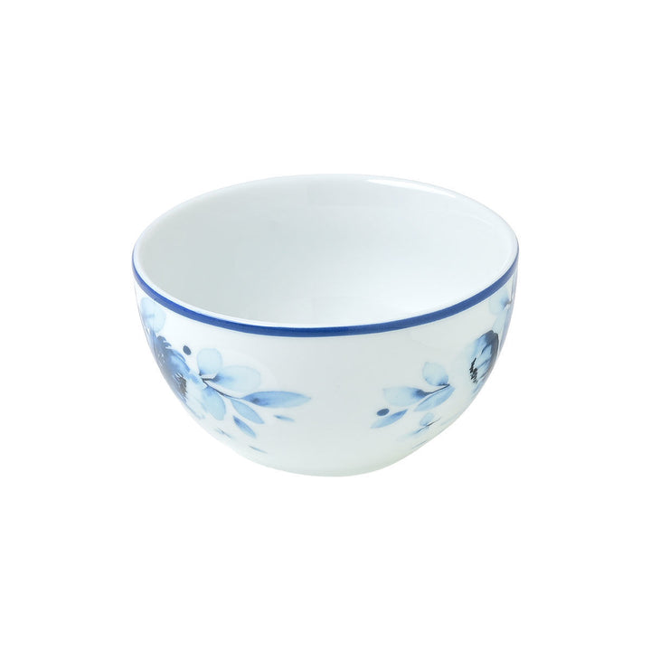 Μπολ για ντιπ Estia σε λευκό χρώμα με μπλε floral σχέδιο, απομονωμένο σε καθαρό λευκό φόντο που αναδεικνύει το σχήμα και το μοτίβο του.
