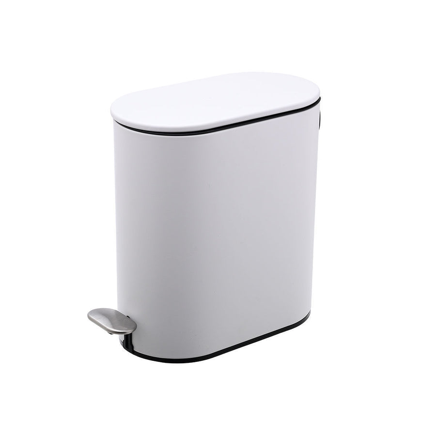 Κάδος Μπάνιου Ματ Λευκό Μεταλλικό 5lt Estia