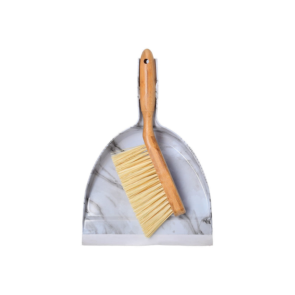 Σκούπα Με Φαράσι Χειρός Bamboo Σε Στυλ Μάρμαρο Estia 36X23X8cm