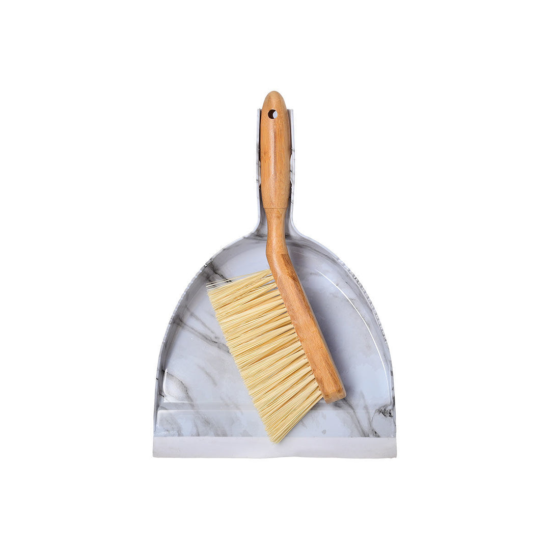 Σκούπα Με Φαράσι Χειρός Bamboo Σε Στυλ Μάρμαρο Estia 36X23X8cm