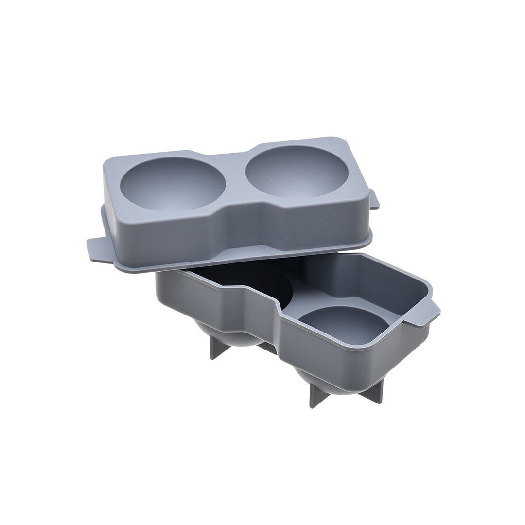 Παγοθήκη Σιλικόνης 2 Θέσεων Γκρι Με Σφαιρικό Σχήμα Estia