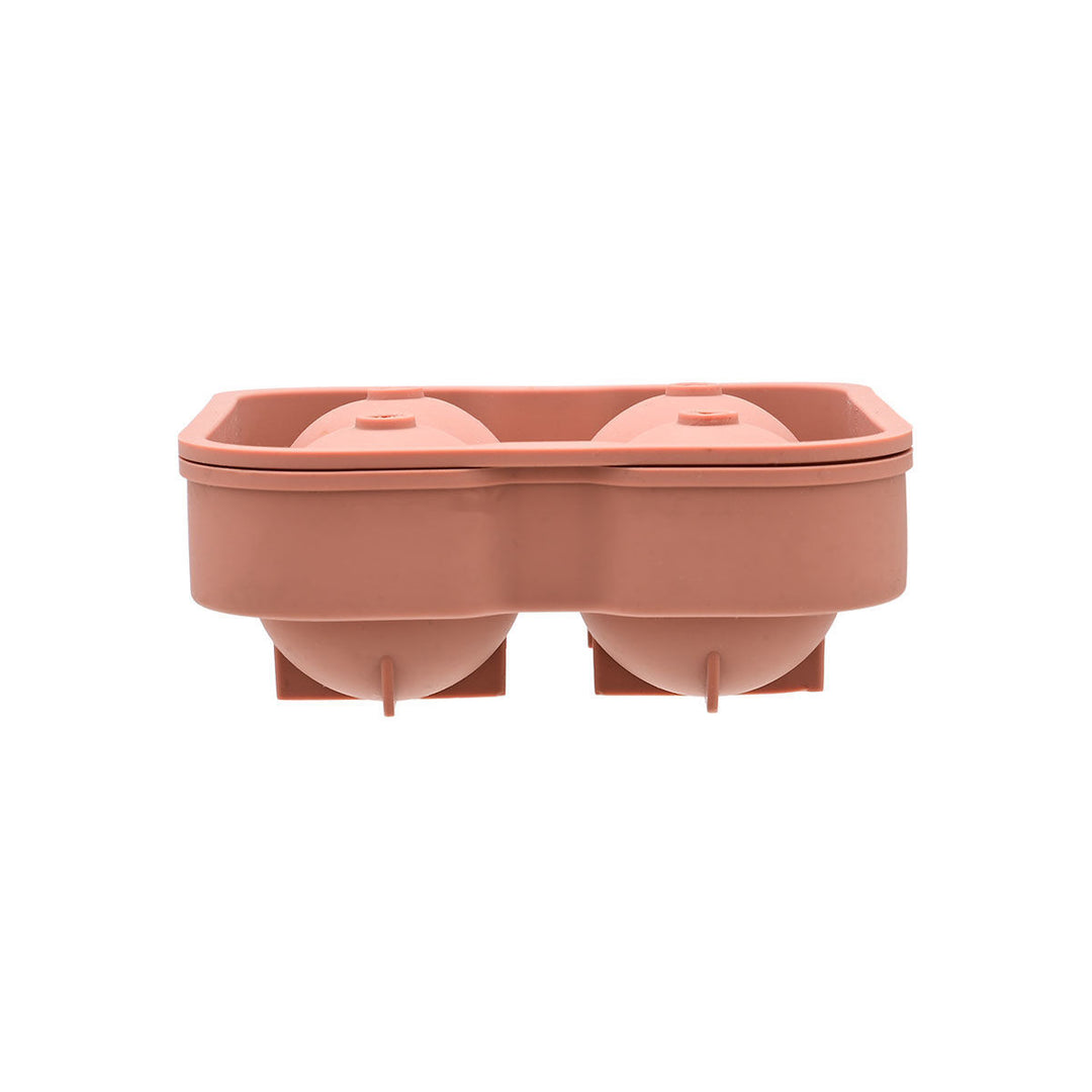 Παγοθήκη Σιλικόνης Πορτοκαλί 4 Θέσεων Με Σφαιρικό Σχήμα Estia