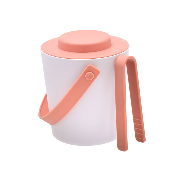 Δοχείου Πάγου Πλαστικό Διπλού Τοιχώματος Με Λαβίδα Πορτοκαλί Estia