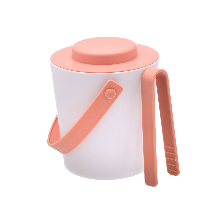 Δοχείου Πάγου Πλαστικό Διπλού Τοιχώματος Με Λαβίδα Πορτοκαλί Estia