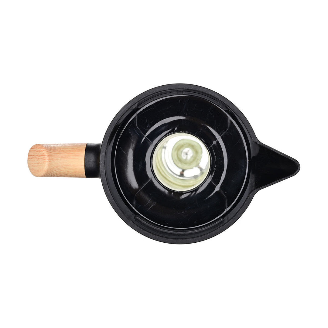 Κανάτα Θερμός Με Ξύλινη Λαβή Estia 1lt Μαύρη