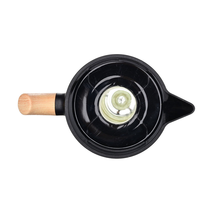 Κανάτα Θερμός Με Ξύλινη Λαβή Estia 1lt Μαύρη