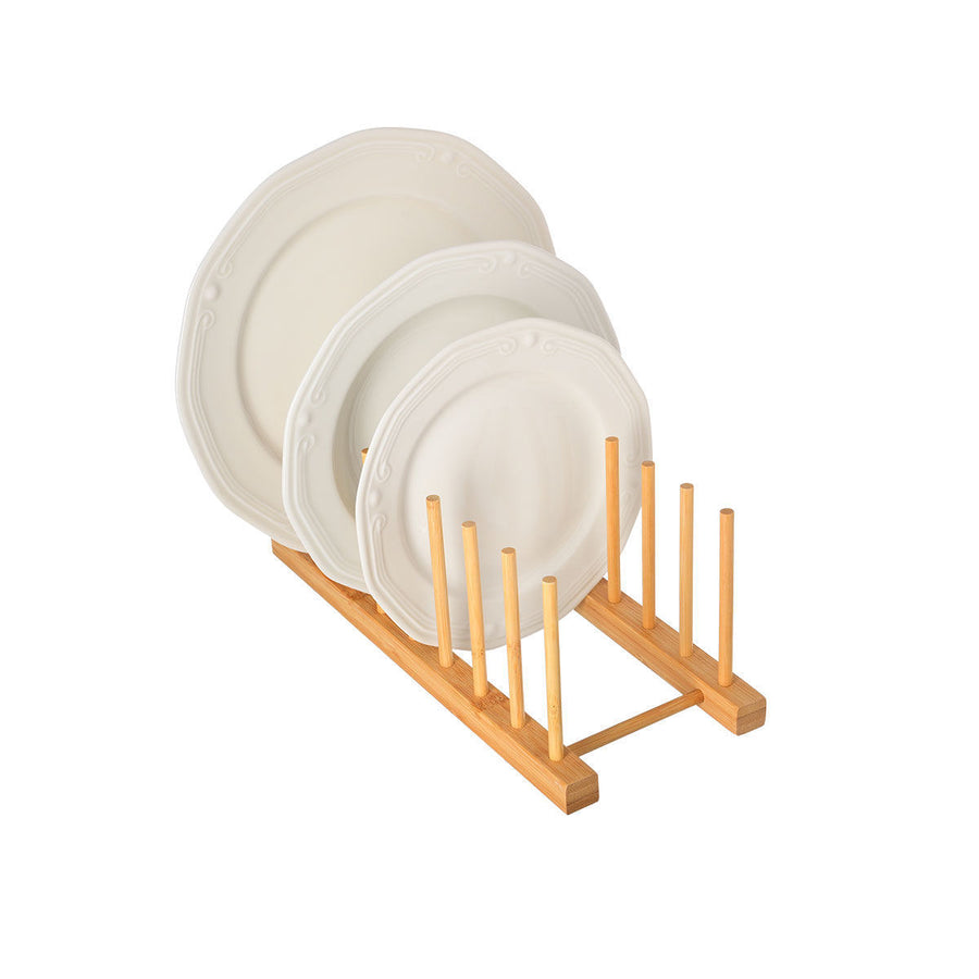 Πιατοθήκη Ντουλαπιού Bamboo Σε Χρώμα Ξύλου Estia 34X14,1X12,2cm