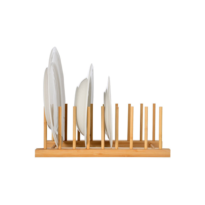 Πιατοθήκη Ντουλαπιού Bamboo Σε Χρώμα Ξύλου Estia 34X14,1X12,2cm