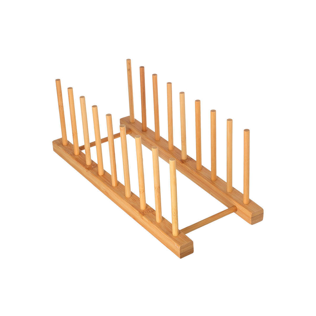 Πιατοθήκη Ντουλαπιού Bamboo Σε Χρώμα Ξύλου Estia 34X14,1X12,2cm