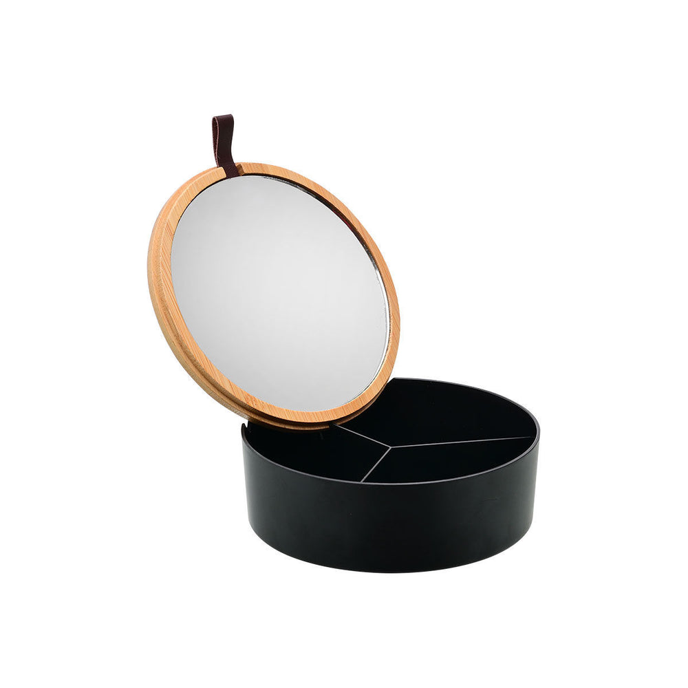 Κουτί Αποθήκευσης & Οργάνωσης Bamboo Με Καθρέφτη Estia