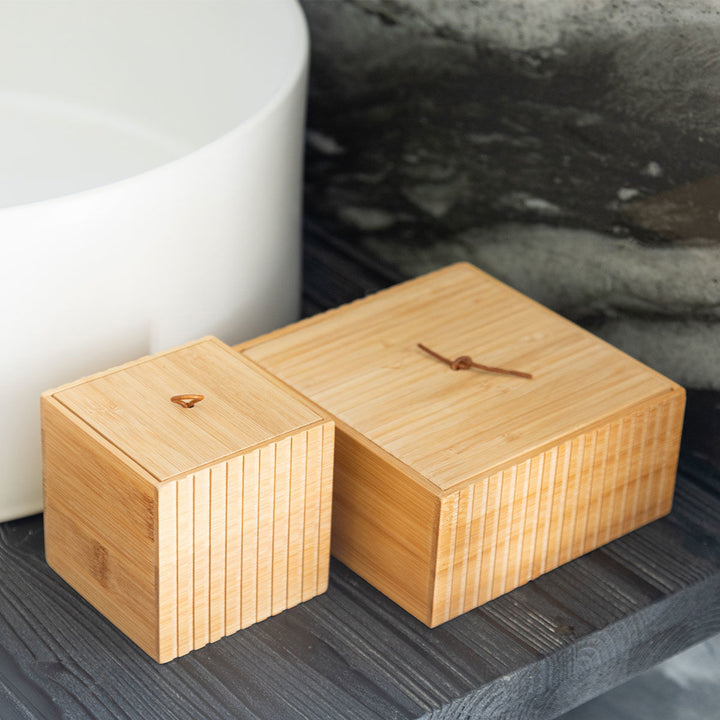 Κουτί Bamboo Αποθήκευσης & Οργάνωσης Estia 9X9X8cm