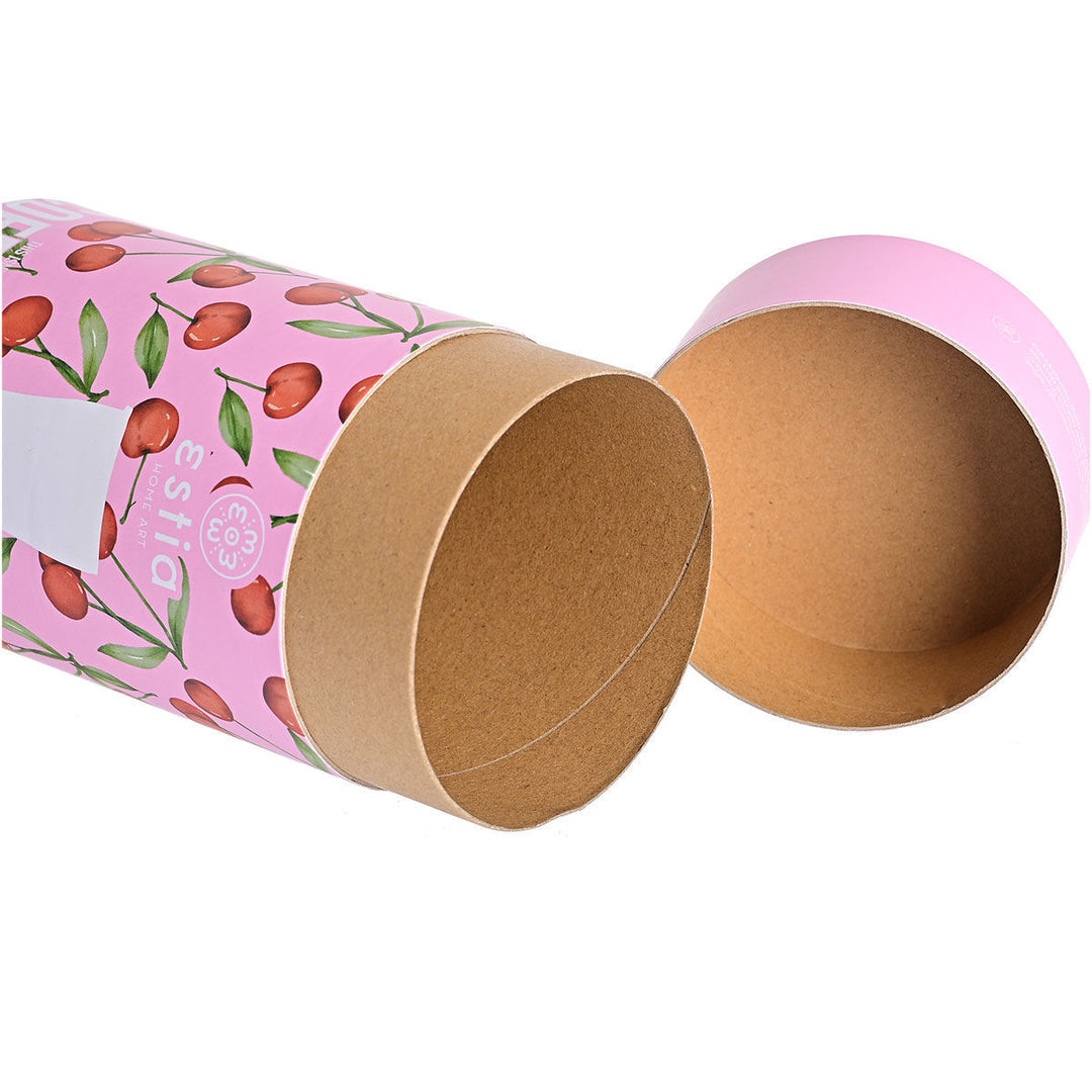 Estia Ποτήρι Θερμός  Save The Aegean 350ml Ροζ Με Κεράσια Cherry Rose Coffee Mug