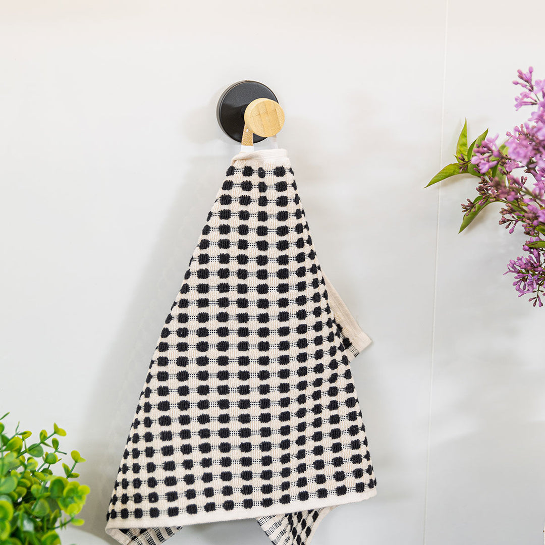 Κρεμάστρα Επιτοίχια Μονή Μεταλλική Μαύρη Bamboo Essentials Estia