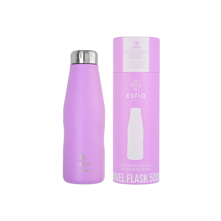 Estia Μπουκάλι Θερμός Save The Aegean Μωβ Lavender Purple Travel Flask