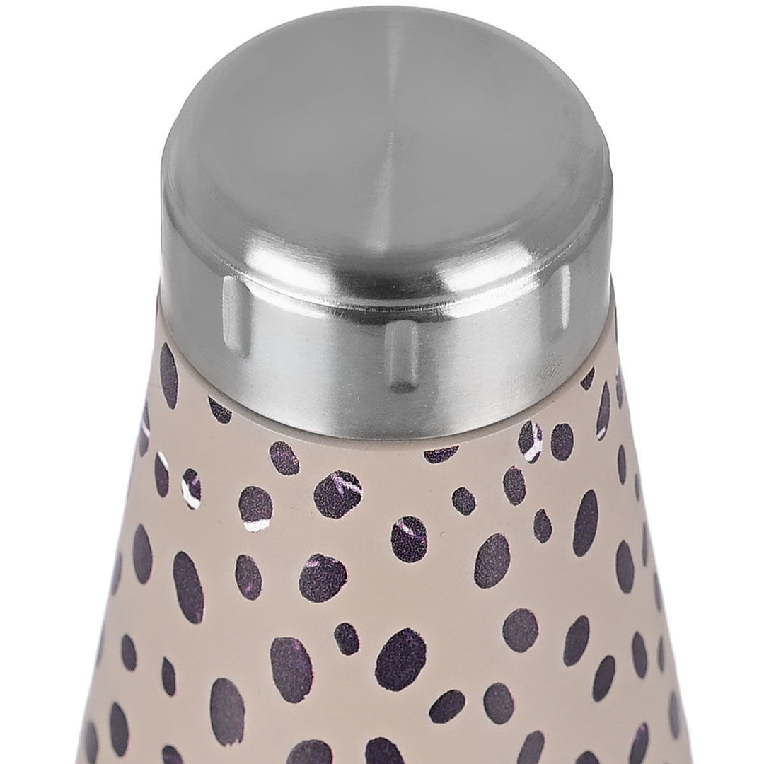 Estia Μπουκάλι Θερμός Save The Aegean 500ml Γκρι-Μαύρο Πουά Leopard Taupe