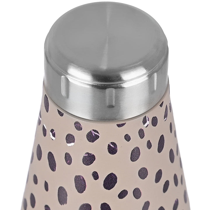 Estia Μπουκάλι Θερμός Save The Aegean 500ml Γκρι-Μαύρο Πουά Leopard Taupe