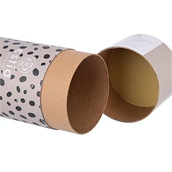 Estia Μπουκάλι Θερμός Save The Aegean 500ml Γκρι-Μαύρο Πουά Leopard Taupe
