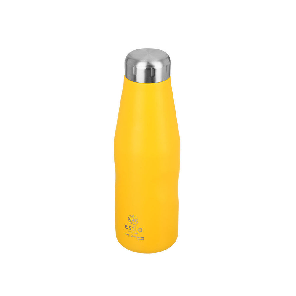 Estia Μπουκάλι Θερμός Save The Aegean 500ml Κίτρινο Pineapple Yellow Travel Flask