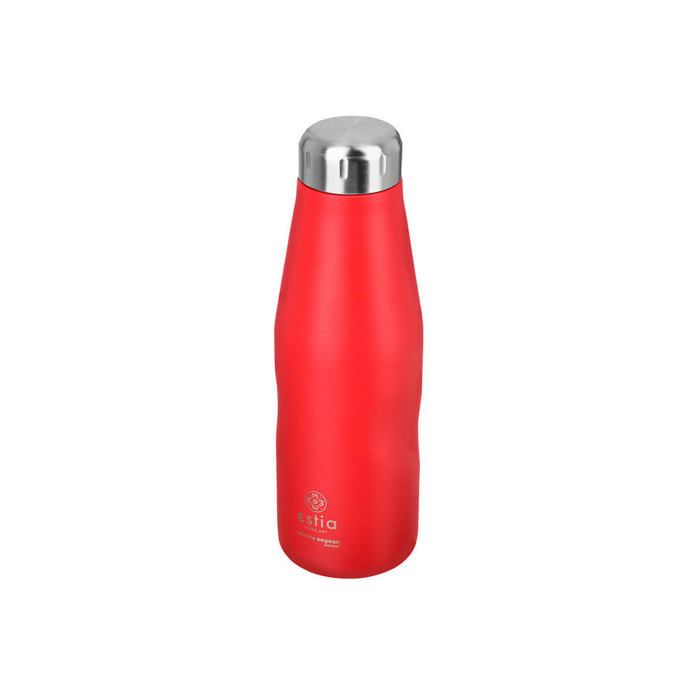 Estia Μπουκάλι Θερμός Save The Aegean 500ml Κόκκινο Scarlet Red Travel Flask