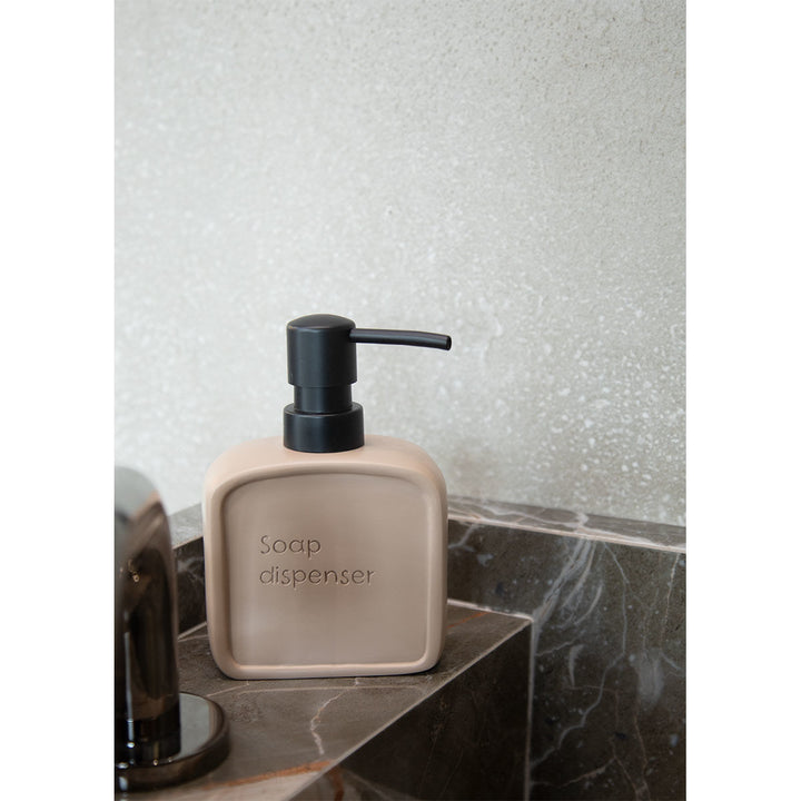 Estia Δοχείο Κρεμοσάπουνου Ρητίνης Μπεζ 210ml Text