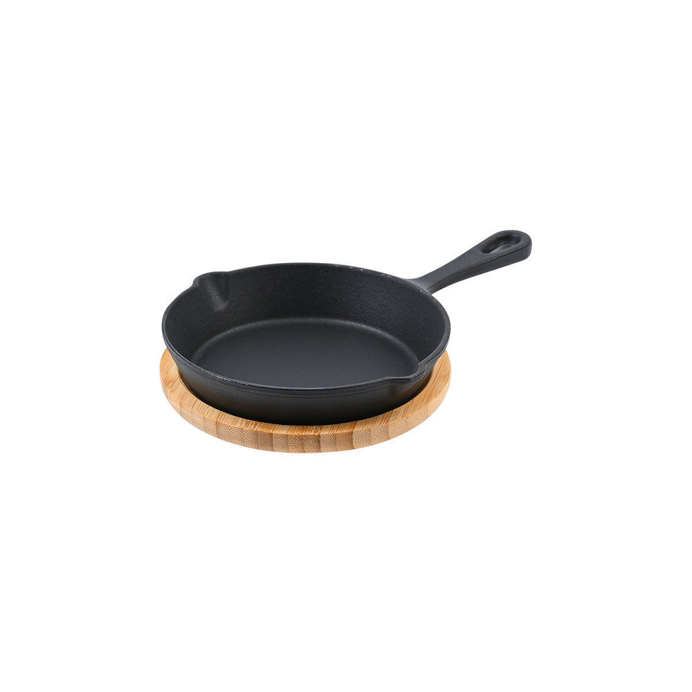 Βάση Για Μαντεμένιο Τηγάνι Ξύλινη 15cm Iron Estia