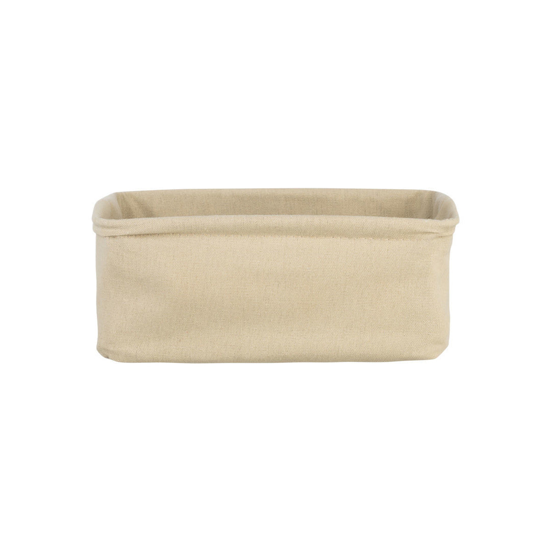 Καλάθι Αποθήκευσης & Οργάνωσης Υφασμάτινο Με Επένδυση Σκούρο Μπεζ 20x10x10cm Driftwood Estia