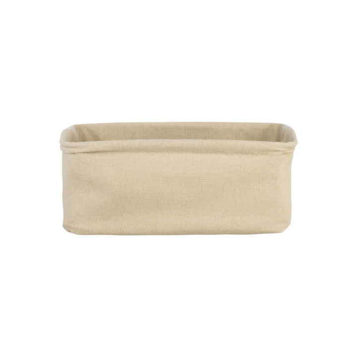 Καλάθι Αποθήκευσης & Οργάνωσης Υφασμάτινο Με Επένδυση Σκούρο Μπεζ 20x10x10cm Driftwood Estia