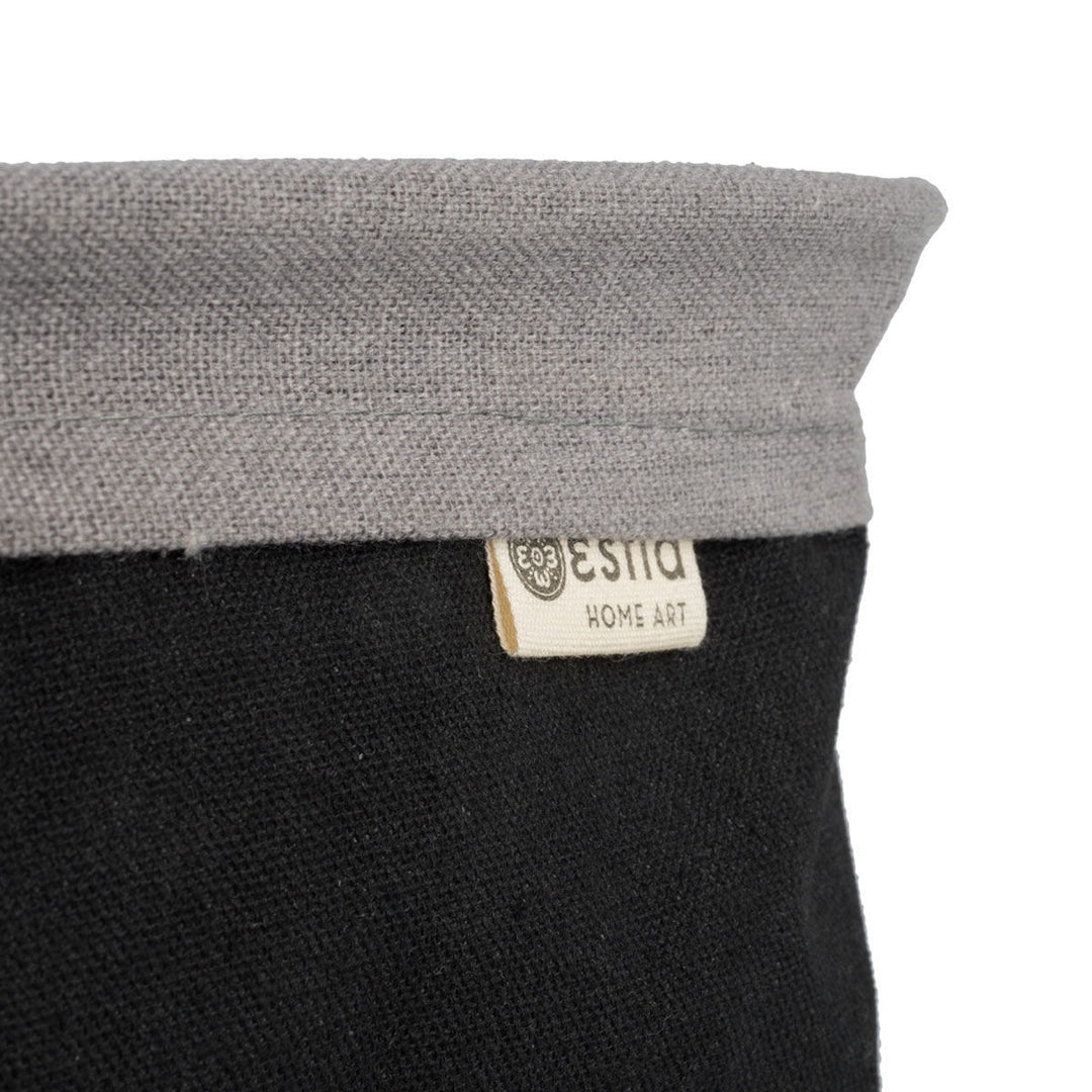 Καλάθι Αποθήκευσης & Οργάνωσης Υφασμάτινο Με Επένδυση Μαύρο 30x20x10cm Magnet Estia