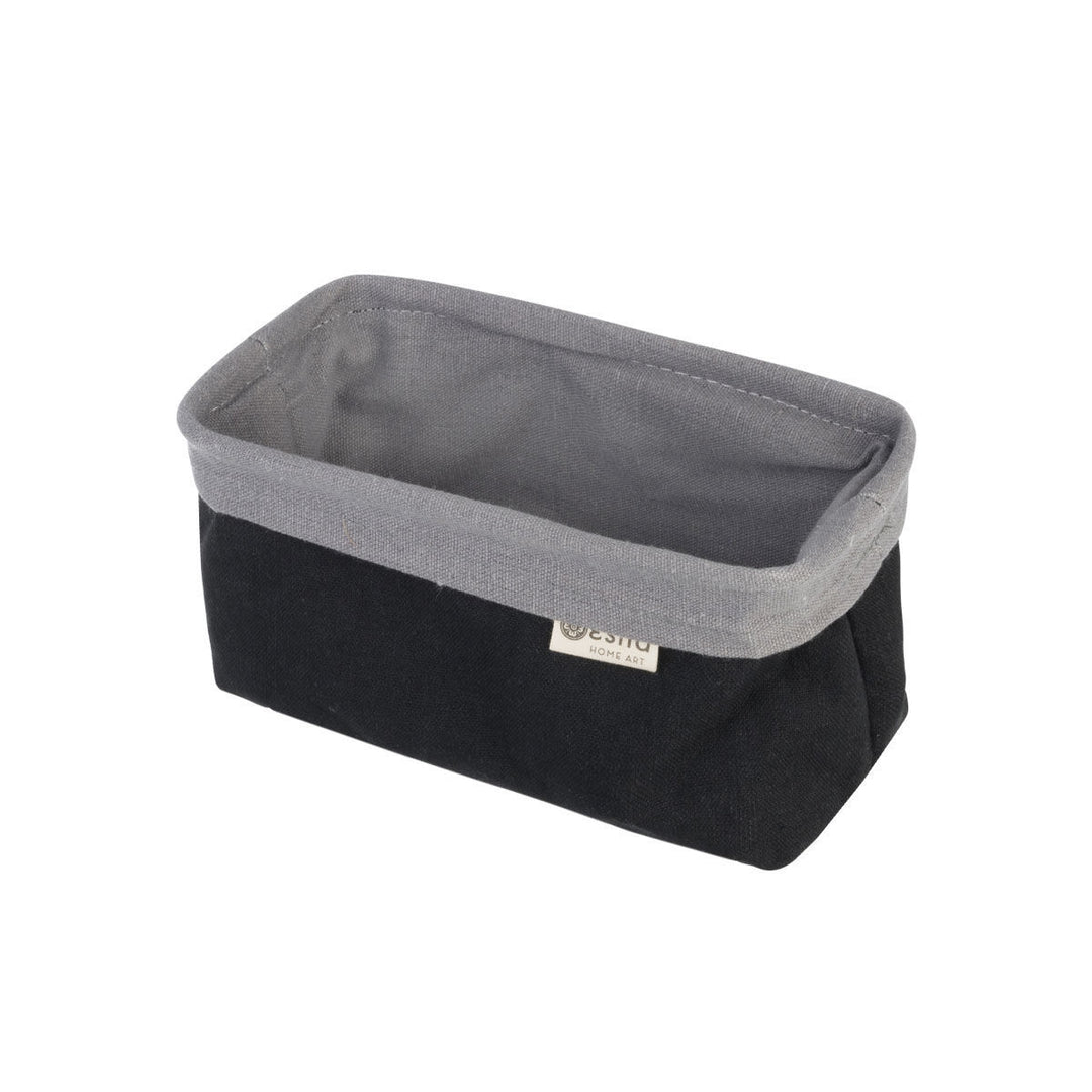 Καλάθι Αποθήκευσης & Οργάνωσης Υφασμάτινο Με Επένδυση Μαύρο 20x10x10cm Magnet Estia