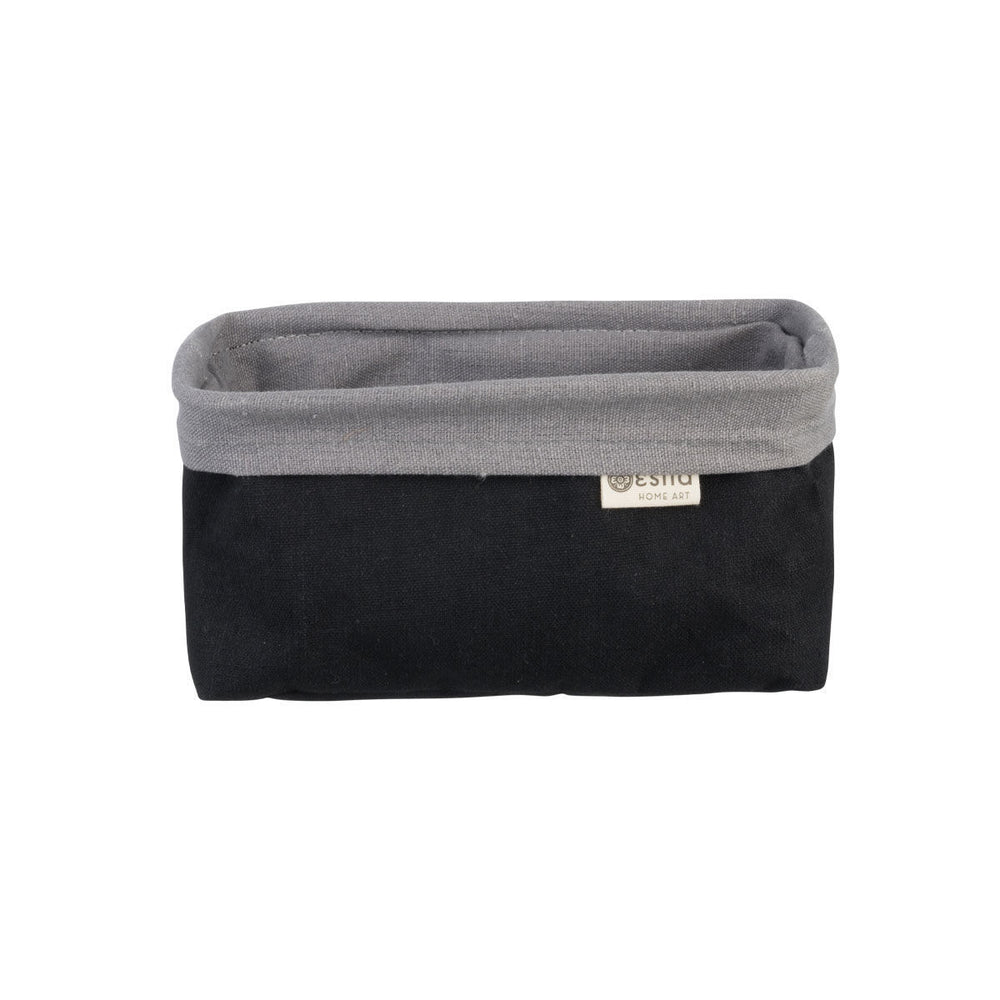 Καλάθι Αποθήκευσης & Οργάνωσης Υφασμάτινο Με Επένδυση Μαύρο 20x10x10cm Magnet Estia
